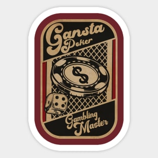 Gansta Poker Master Sticker